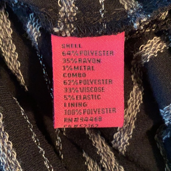 Betsey Johnson Black Silver Metallic Mesh Dress - 8 - Picture 11 of 12